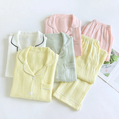 The Long Sleeve - 100% Muslin Cotton Pajama