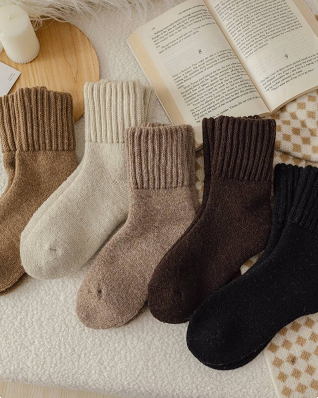 The Knitted Fluffi  Socks - 5 Pairs Pack